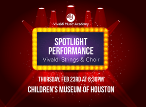 Vivaldi Strings and Vivaldi Voices Spotlight performance at Houston's Children's Museum