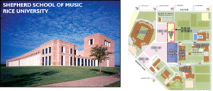 Rice University Parking and Shepherd School of Music